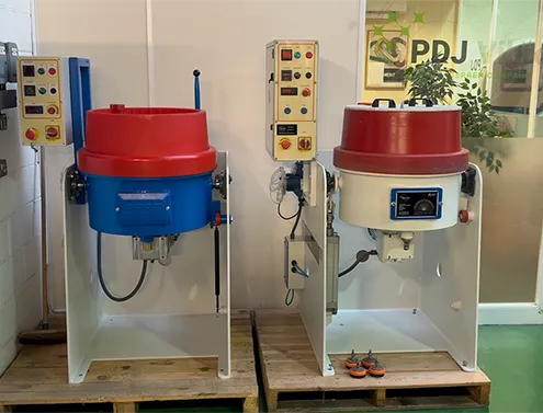 two turbo 60 centrifugal disc finishing machines